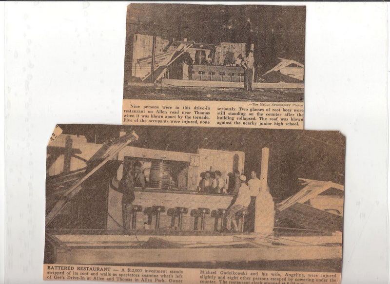 Gees Drive-In Restaurant - Wiped Out By Storm July 1980